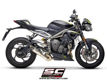 SC Project S1 Slip-On Exhaust for Triumph Street Triple RS 2020-22